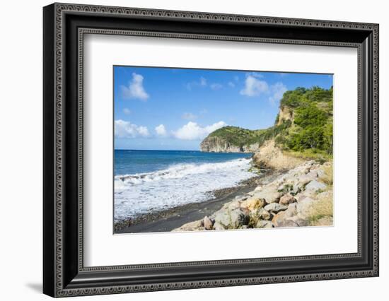 Volcanic sand beach, Montserrat, British Overseas Territory, West Indies, Caribbean, Central Americ-Michael Runkel-Framed Photographic Print