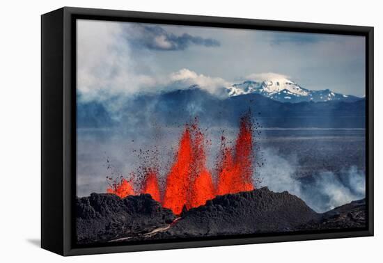 Volcano Eruption at the Holuhraun Fissure Near Bardarbunga Volcano, Iceland-null-Framed Stretched Canvas