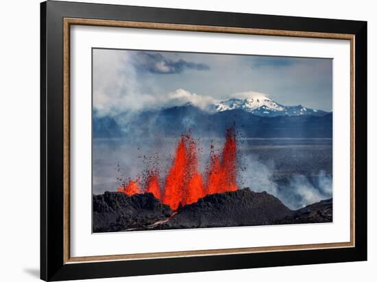 Volcano Eruption at the Holuhraun Fissure Near Bardarbunga Volcano, Iceland-null-Framed Photographic Print