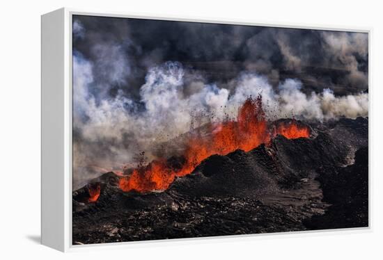 Volcano Eruption at the Holuhraun Fissure near Bardarbunga Volcano, Iceland-Arctic-Images-Framed Premier Image Canvas