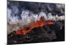 Volcano Eruption at the Holuhraun Fissure near Bardarbunga Volcano, Iceland-Arctic-Images-Mounted Photographic Print