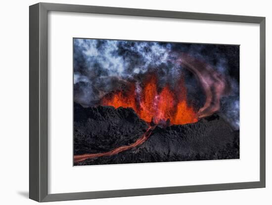 Volcano Eruption at the Holuhraun Fissure near Bardarbunga Volcano, Iceland-Arctic-Images-Framed Photographic Print