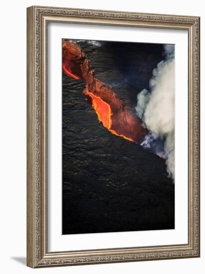 Volcano Eruption at the Holuhraun Fissure Near the Bardarbunga Volcano, Iceland-null-Framed Photographic Print