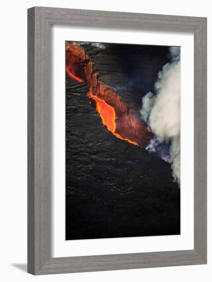 Volcano Eruption at the Holuhraun Fissure Near the Bardarbunga Volcano, Iceland-null-Framed Photographic Print