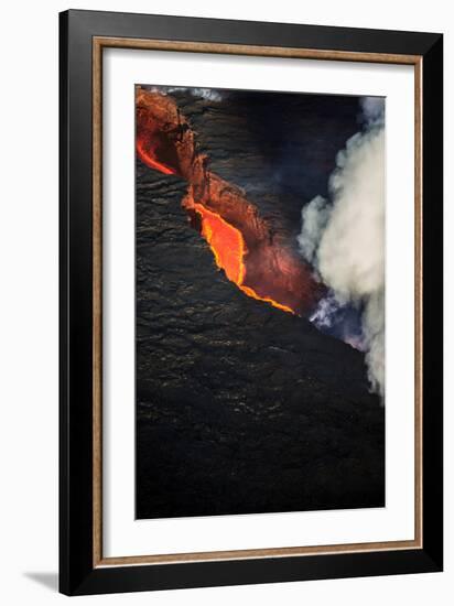 Volcano Eruption at the Holuhraun Fissure Near the Bardarbunga Volcano, Iceland-null-Framed Photographic Print