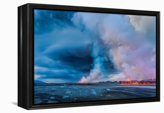 Volcano Eruption at the Holuhraun Fissure Near the Bardarbunga Volcano, Iceland-Ragnar Th Sigurdsson-Framed Premier Image Canvas