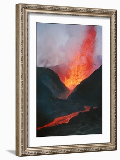 Volcano Eruption-Adrian Warren-Framed Photographic Print