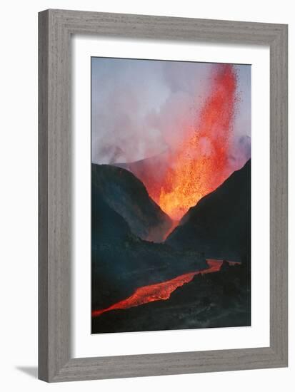 Volcano Eruption-Adrian Warren-Framed Photographic Print