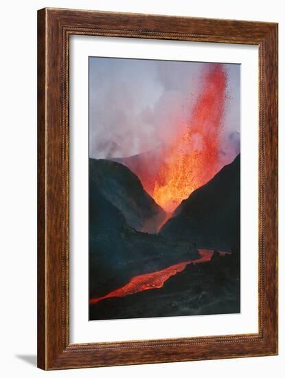 Volcano Eruption-Adrian Warren-Framed Photographic Print