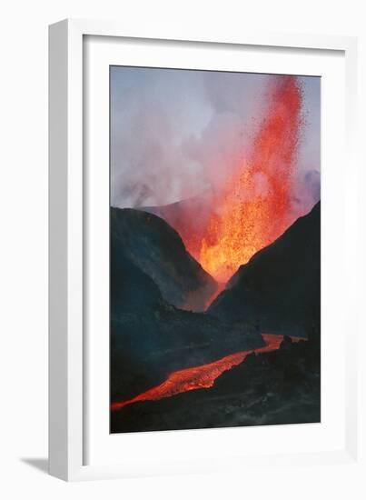 Volcano Eruption-Adrian Warren-Framed Photographic Print