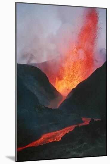 Volcano Eruption-Adrian Warren-Mounted Photographic Print