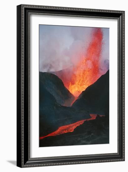 Volcano Eruption-Adrian Warren-Framed Photographic Print