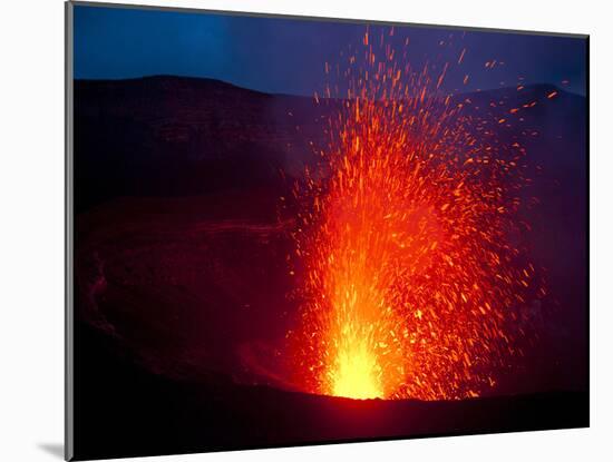 Volcano Eruptions at the Volcano Yasur, Island of Tanna, Vanuatu, South Pacific, Pacific-Michael Runkel-Mounted Photographic Print