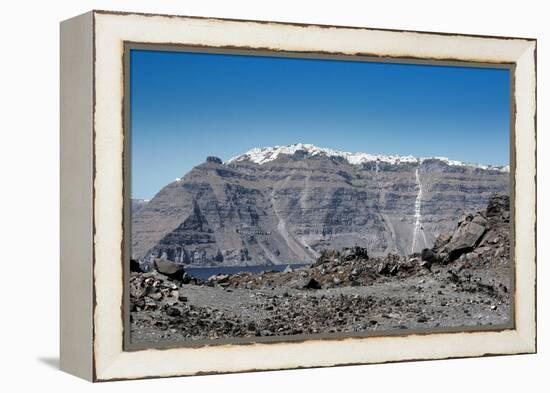 Volcano Fira Santorini Greece-null-Framed Stretched Canvas