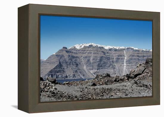 Volcano Fira Santorini Greece-null-Framed Stretched Canvas