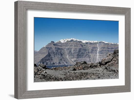 Volcano Fira Santorini Greece-null-Framed Photo