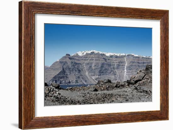 Volcano Fira Santorini Greece-null-Framed Photo