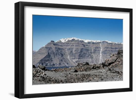 Volcano Fira Santorini Greece-null-Framed Photo