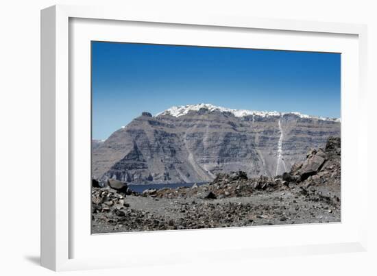 Volcano Fira Santorini Greece-null-Framed Photo