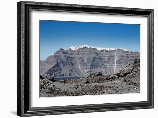 Volcano Fira Santorini Greece-null-Framed Photo