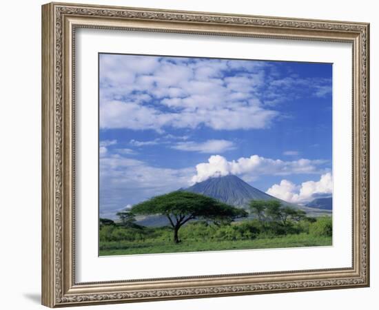 Volcano Ol Doinyo Lengai, the Masai's Holy Mountain, Tanzania, East Africa, Africa-Groenendijk Peter-Framed Photographic Print