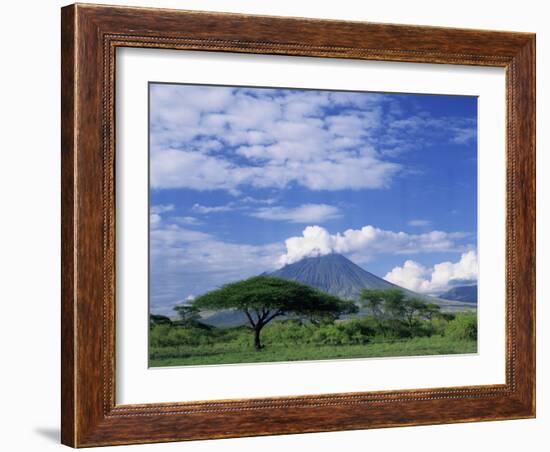 Volcano Ol Doinyo Lengai, the Masai's Holy Mountain, Tanzania, East Africa, Africa-Groenendijk Peter-Framed Photographic Print