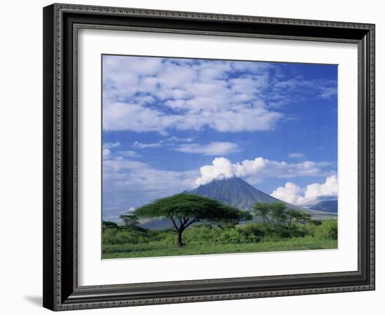 Volcano Ol Doinyo Lengai, the Masai's Holy Mountain, Tanzania, East Africa, Africa-Groenendijk Peter-Framed Photographic Print