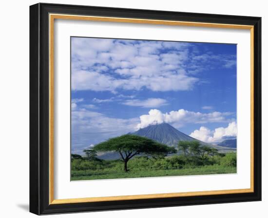 Volcano Ol Doinyo Lengai, the Masai's Holy Mountain, Tanzania, East Africa, Africa-Groenendijk Peter-Framed Photographic Print