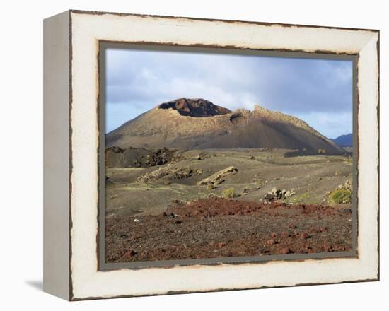 Volcano, Timanfaya National Park, Lanzarote, Canary Islands, Spain, Europe-null-Framed Premier Image Canvas
