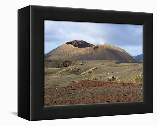 Volcano, Timanfaya National Park, Lanzarote, Canary Islands, Spain, Europe-null-Framed Premier Image Canvas