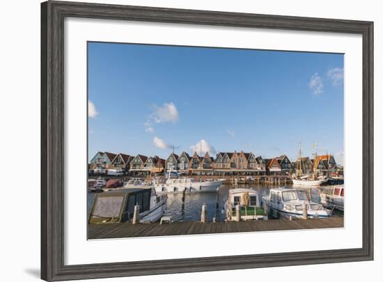 Volendam Harbour, North Holland Province, the Netherlands (Holland), Europe-Mark Doherty-Framed Photographic Print