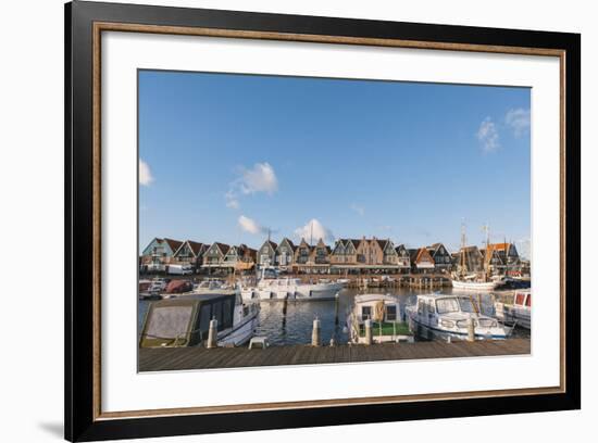 Volendam Harbour, North Holland Province, the Netherlands (Holland), Europe-Mark Doherty-Framed Photographic Print