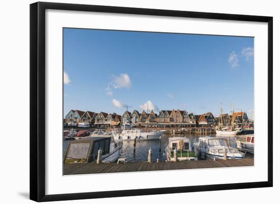 Volendam Harbour, North Holland Province, the Netherlands (Holland), Europe-Mark Doherty-Framed Photographic Print