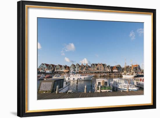 Volendam Harbour, North Holland Province, the Netherlands (Holland), Europe-Mark Doherty-Framed Photographic Print