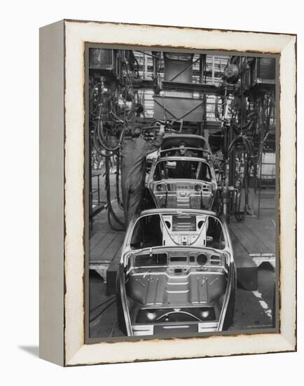 Volkswagen Plant Assembly Line-James Whitmore-Framed Premier Image Canvas