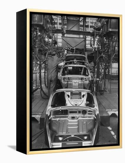 Volkswagen Plant Assembly Line-James Whitmore-Framed Premier Image Canvas