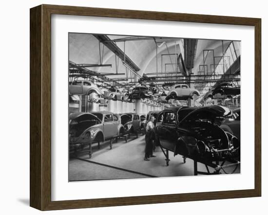 Volkswagen Plant Assembly Line-James Whitmore-Framed Photographic Print