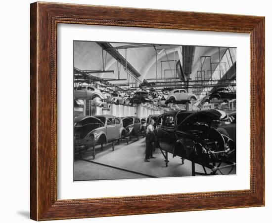 Volkswagen Plant Assembly Line-James Whitmore-Framed Photographic Print