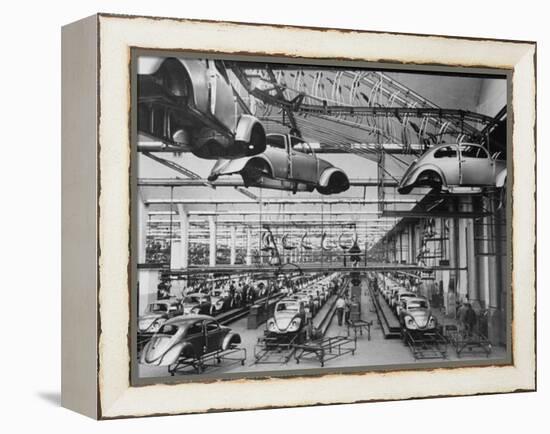 Volkswagen Plant Assembly Line-James Whitmore-Framed Premier Image Canvas