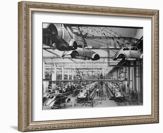 Volkswagen Plant Assembly Line-James Whitmore-Framed Photographic Print