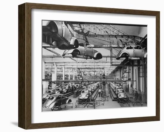 Volkswagen Plant Assembly Line-James Whitmore-Framed Photographic Print