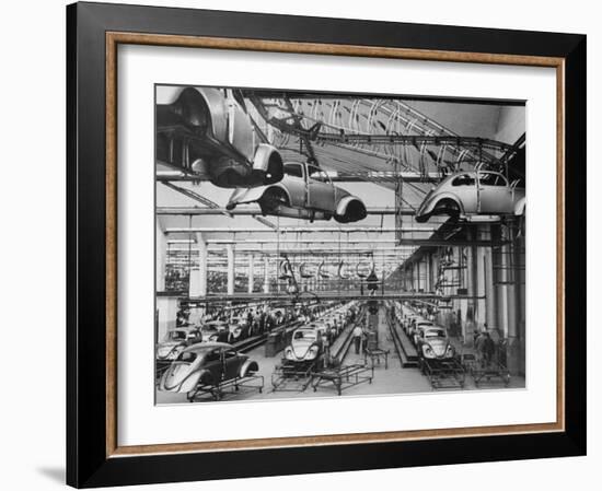 Volkswagen Plant Assembly Line-James Whitmore-Framed Photographic Print