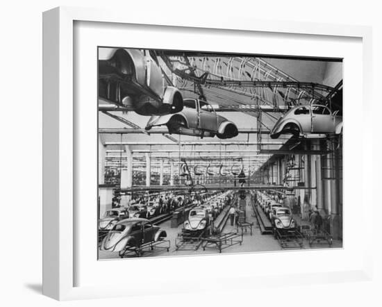 Volkswagen Plant Assembly Line-James Whitmore-Framed Photographic Print