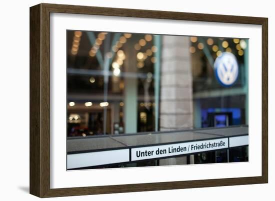 Volkswagen Store on Unter Den Linden Street, Berlin, Germany-Felipe Rodriguez-Framed Photographic Print