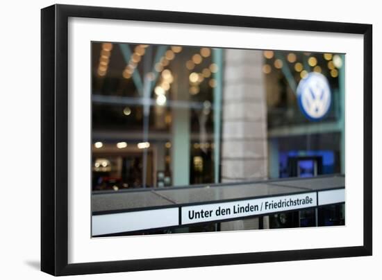 Volkswagen Store on Unter Den Linden Street, Berlin, Germany-Felipe Rodriguez-Framed Photographic Print