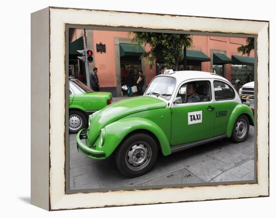 Volkswagen Taxi Cab, Mexico City, Mexico, North America-Wendy Connett-Framed Premier Image Canvas