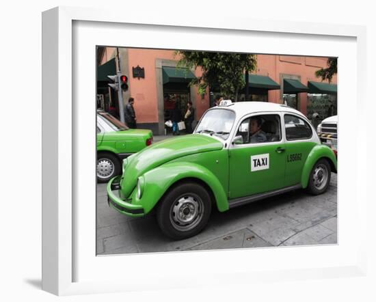 Volkswagen Taxi Cab, Mexico City, Mexico, North America-Wendy Connett-Framed Photographic Print