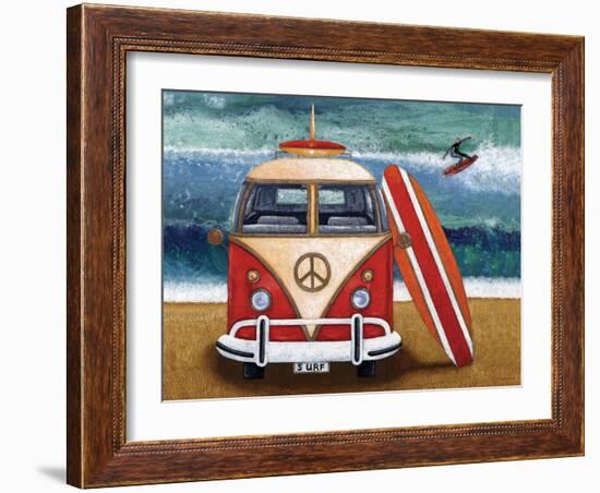 Volkswagon Surfboard-Peter Adderley-Framed Art Print