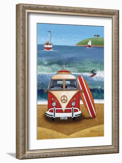 Volkswagon Surfboard-Peter Adderley-Framed Art Print