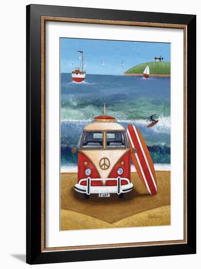 Volkswagon Surfboard-Peter Adderley-Framed Art Print